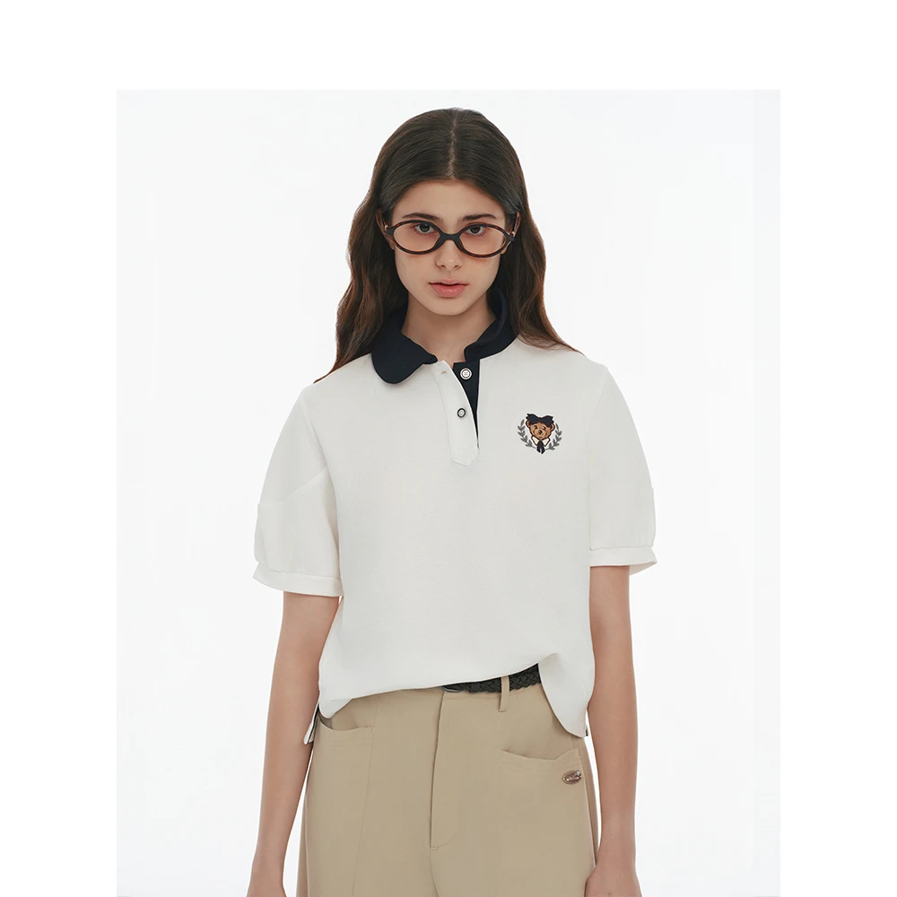 Teenie Weenie小熊短袖Polo上衣女TTHA25M502Z