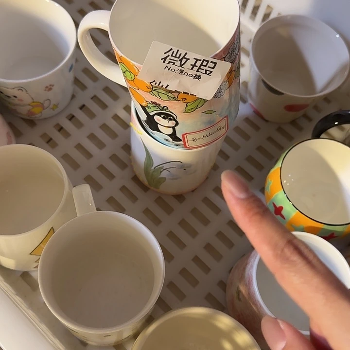 陶摆件不退不换卡通手绘