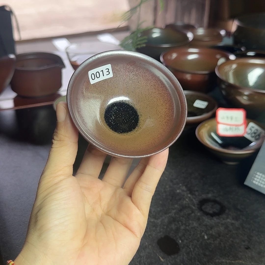 茶盏0013 柿红柴烧主人杯