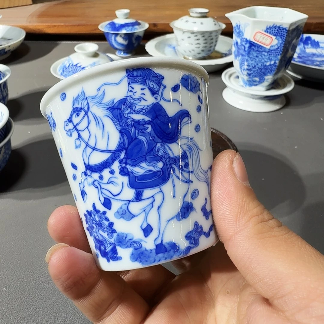 泥塑主人杯手工手绘