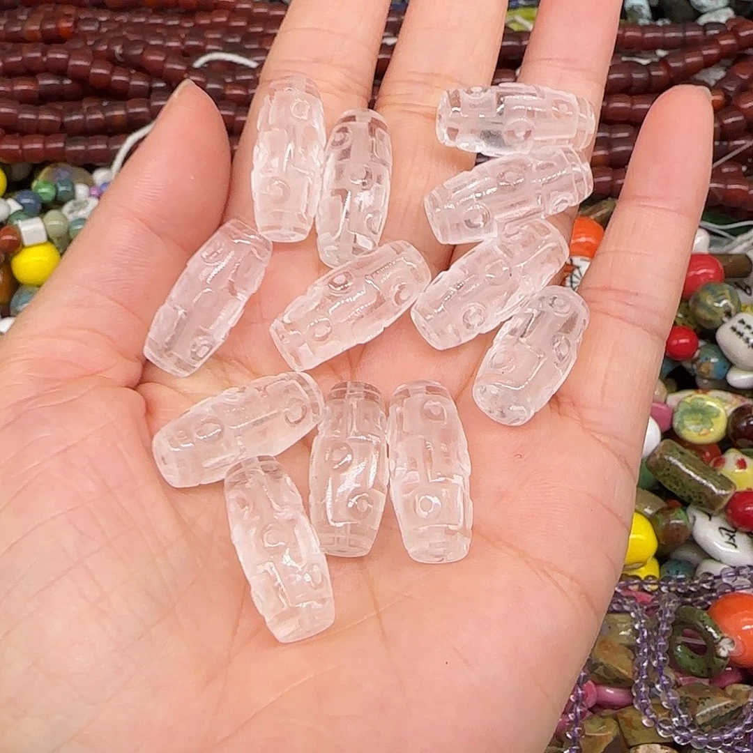 玛瑙/玉髓合金珠宝半成品白水晶一颗10-20mm