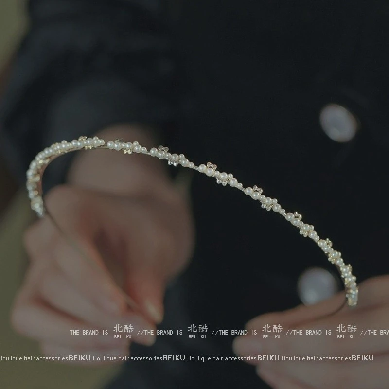 精致温柔！森系珍珠发箍！百搭仙女头箍简约珍珠头饰品超仙发卡