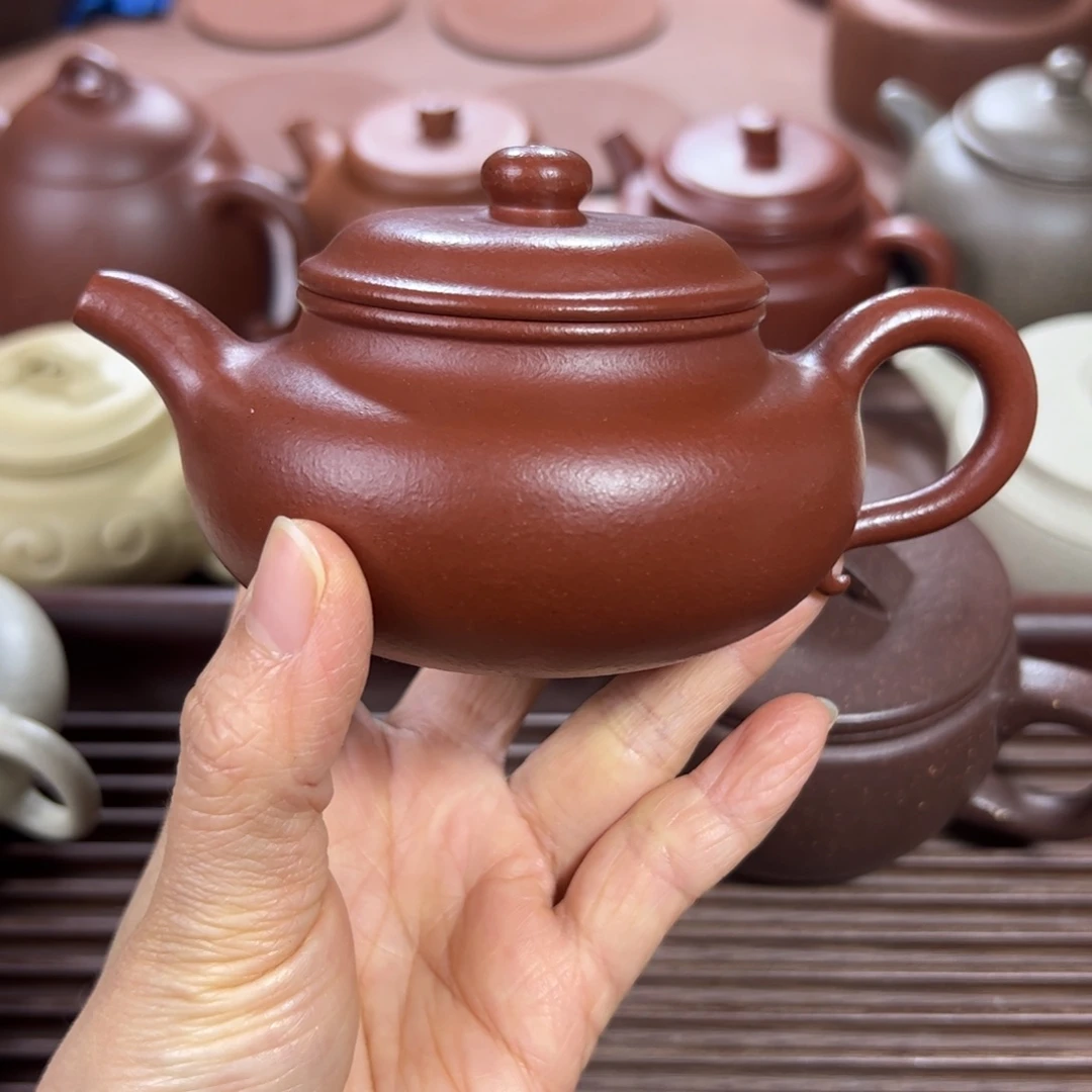 朱泥茶壶鼻*壶大红袍 仿古 160cc