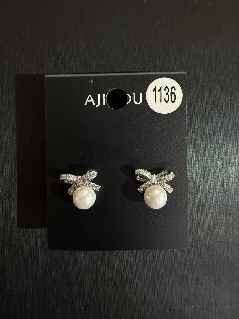铜合金仿珍珠耳饰 豆家时尚耳饰1136