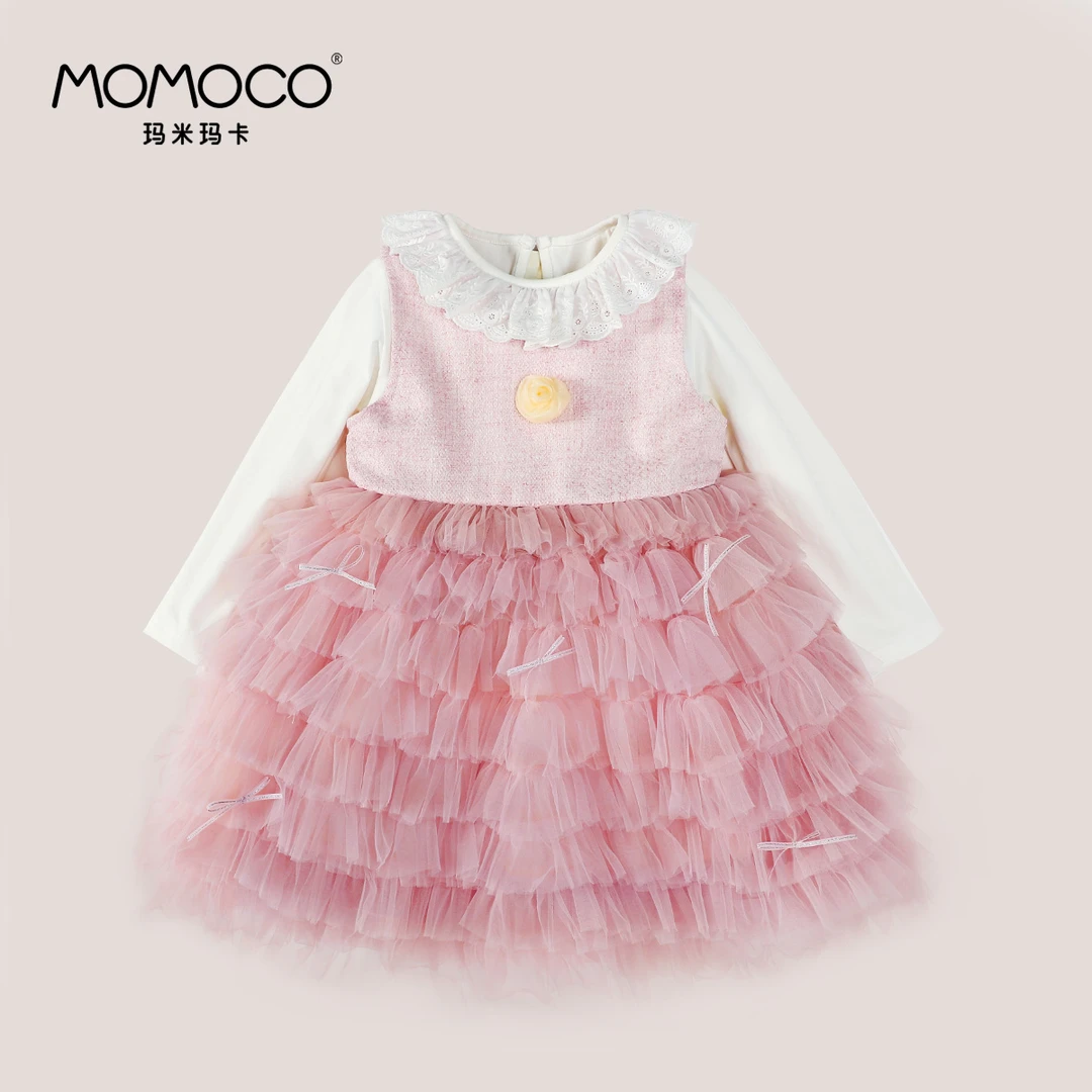 MOMOCO春季新款女童潮流百搭真两件套套装77520785009