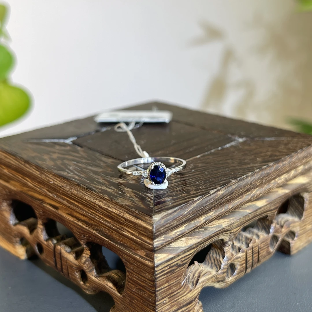 JXA09-101 18K无烧蓝宝石戒指13#