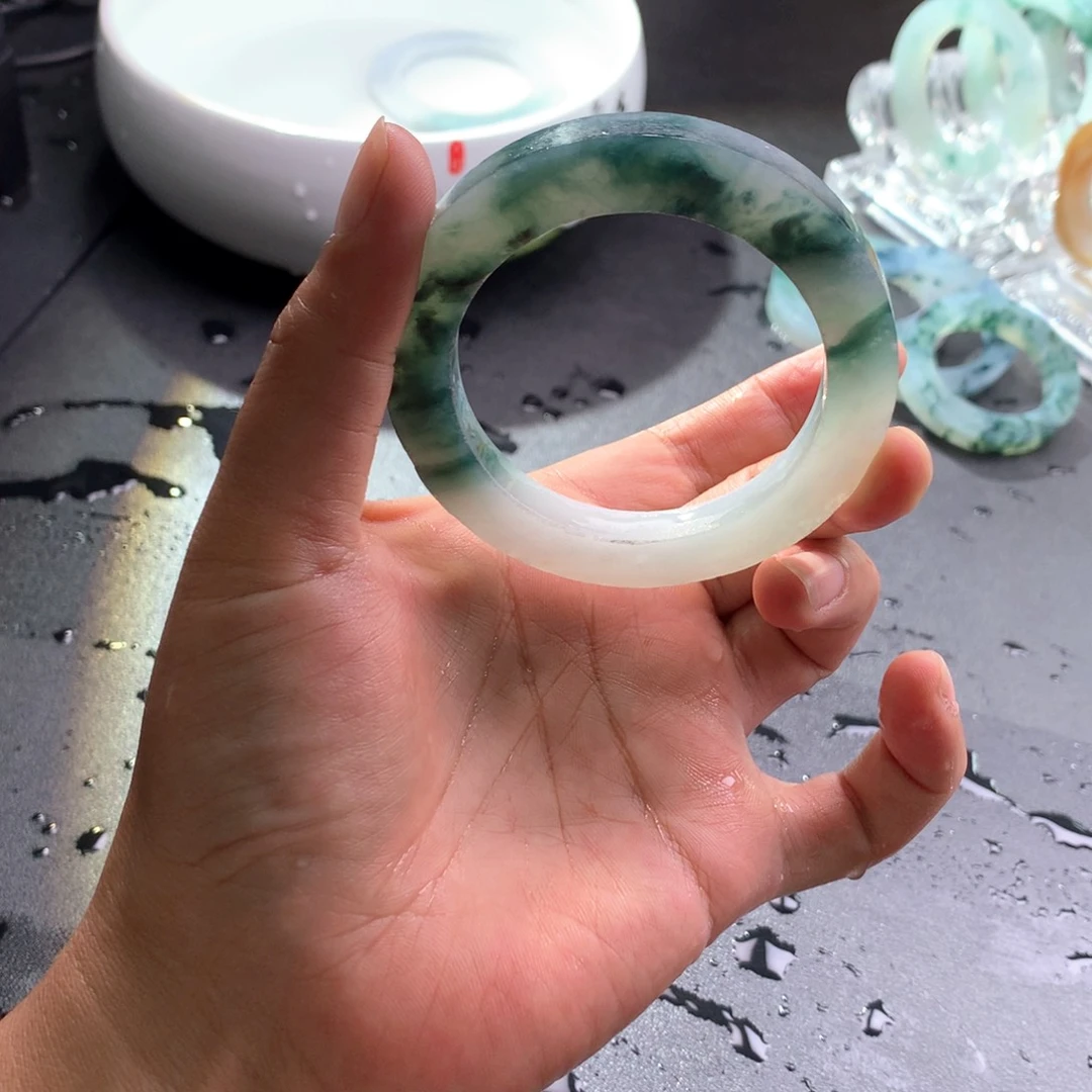 定制翡翠美人条冰飘花未镶嵌