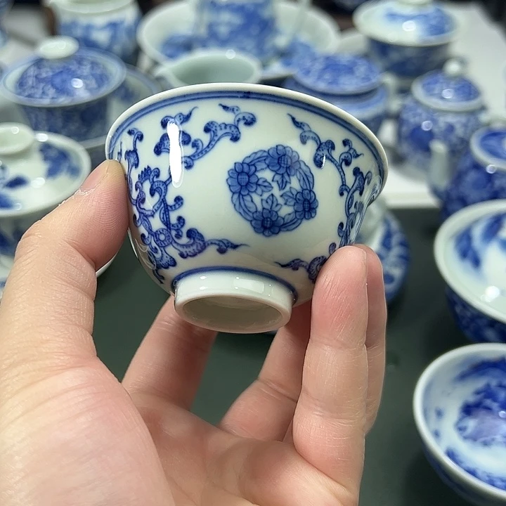 微瑕柴窑点工花团锦簇