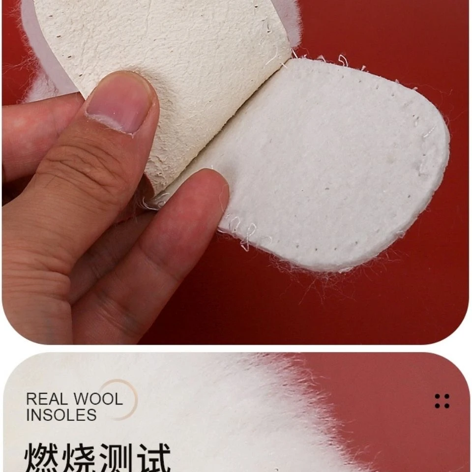100%纯羊毛鞋垫皮毛一体男女加绒加厚防寒吸汗防臭保暖棉鞋垫冬季