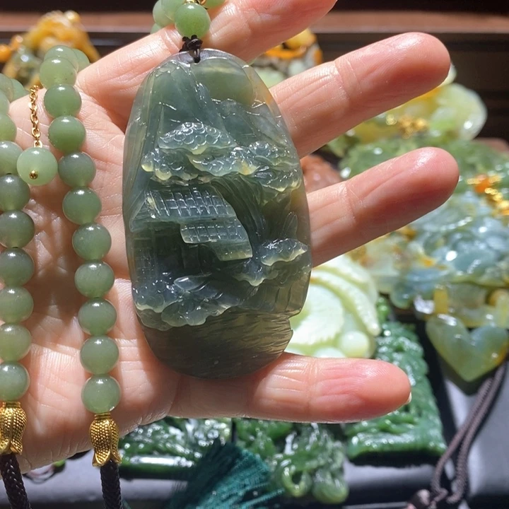 岫玉毛衣链未镶嵌