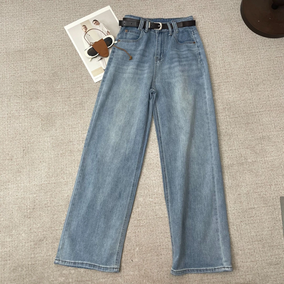 【新疆包邮】8553早春女款韩版宽松显瘦百搭弹性直筒裤时尚气质简约