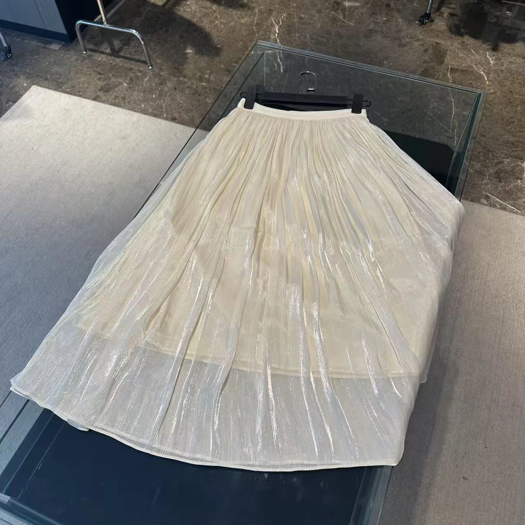 新款老钱风简约半身裙