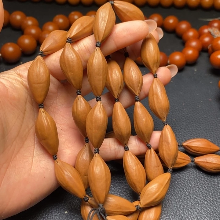 手串橄榄核1.25尺寸30颗原皮