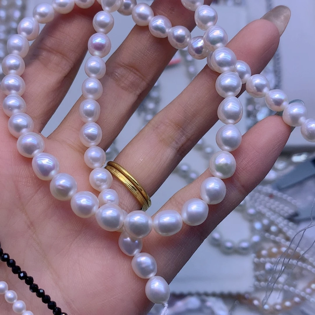 【闪购商品】淡水珍珠颈饰银S925镶嵌μ*兮