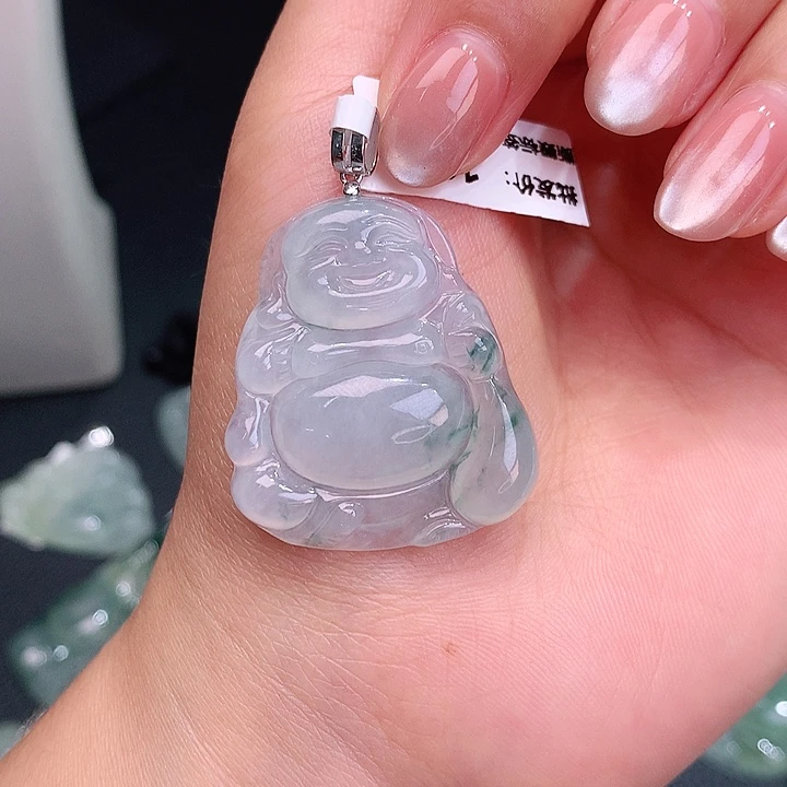 翡翠18K金镶嵌颈饰32-28-5