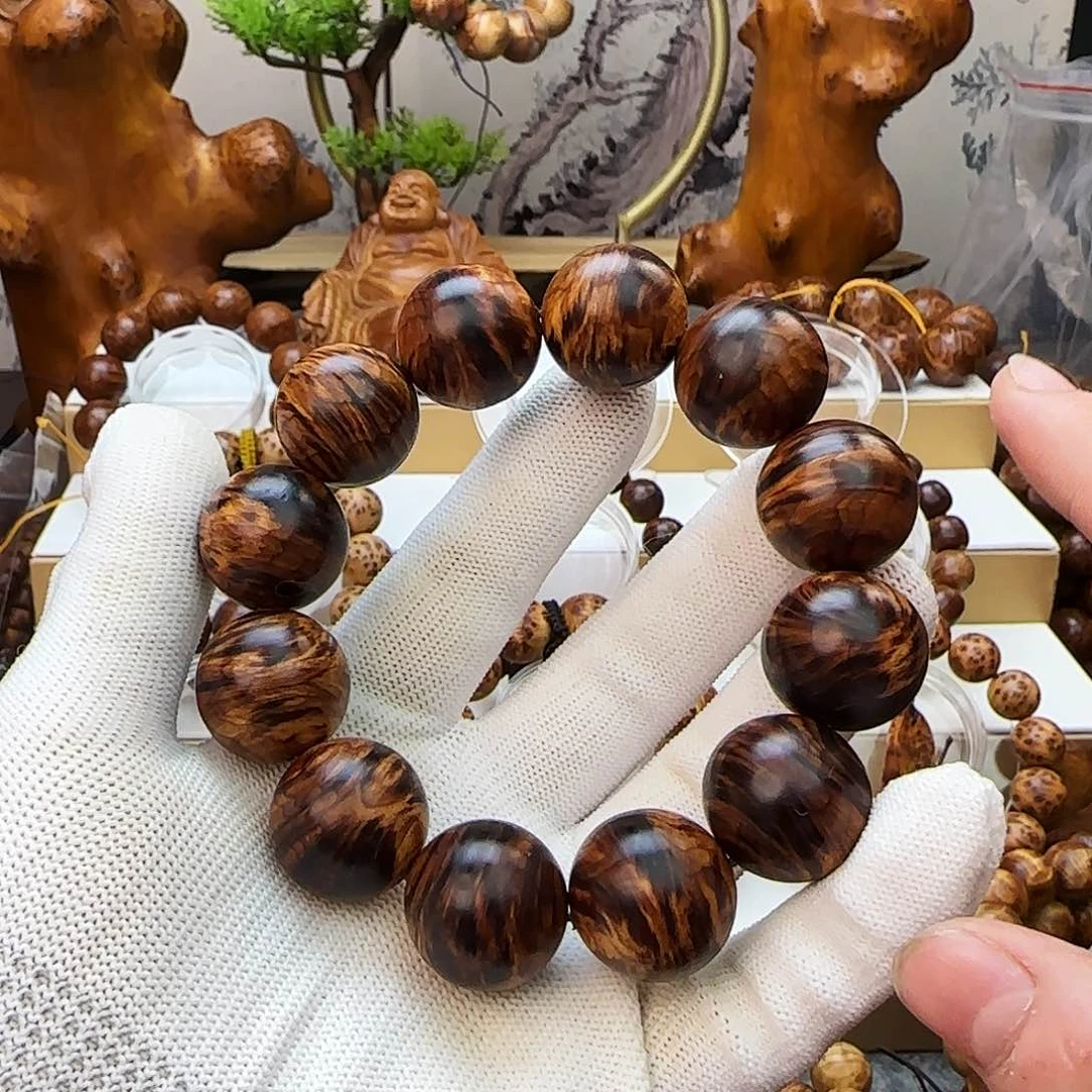 柏木（崖柏）手串/手链D****d太行崖柏2.0虎皮手持