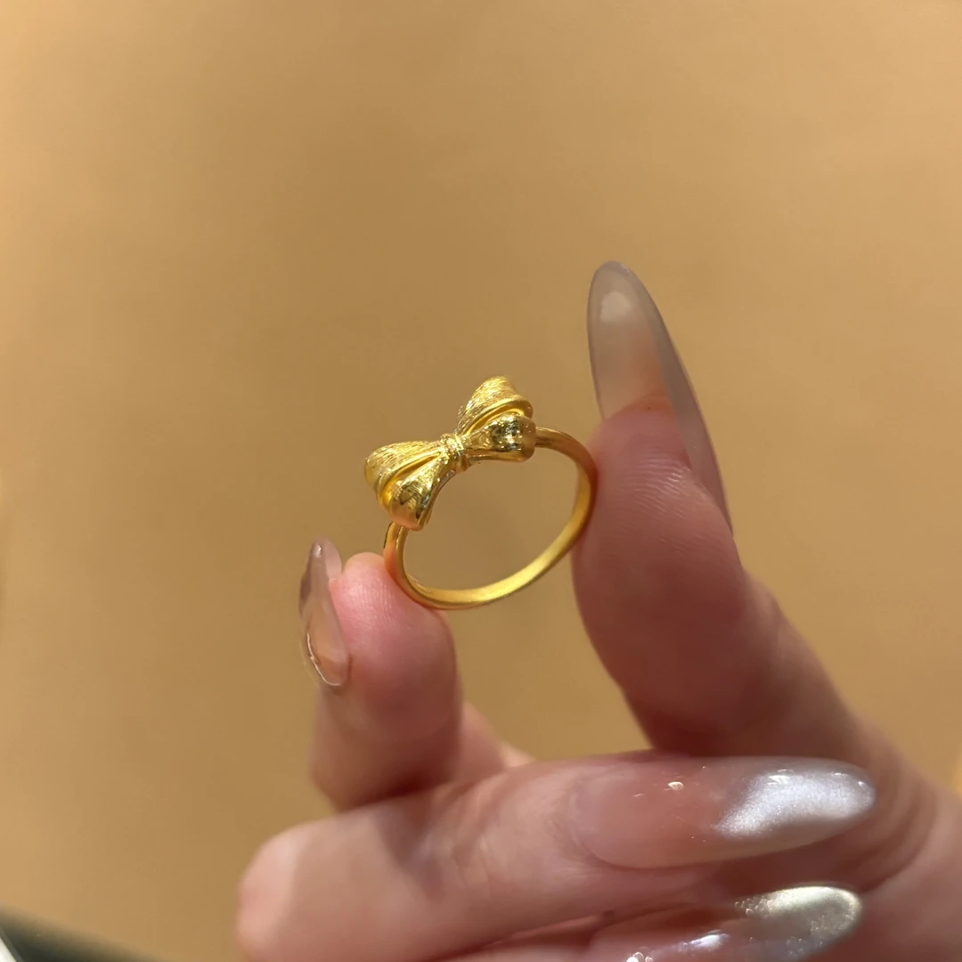 足金999在逃公主大蝴蝶戒指5D工艺精致少女低预算送女友闺蜜礼物
