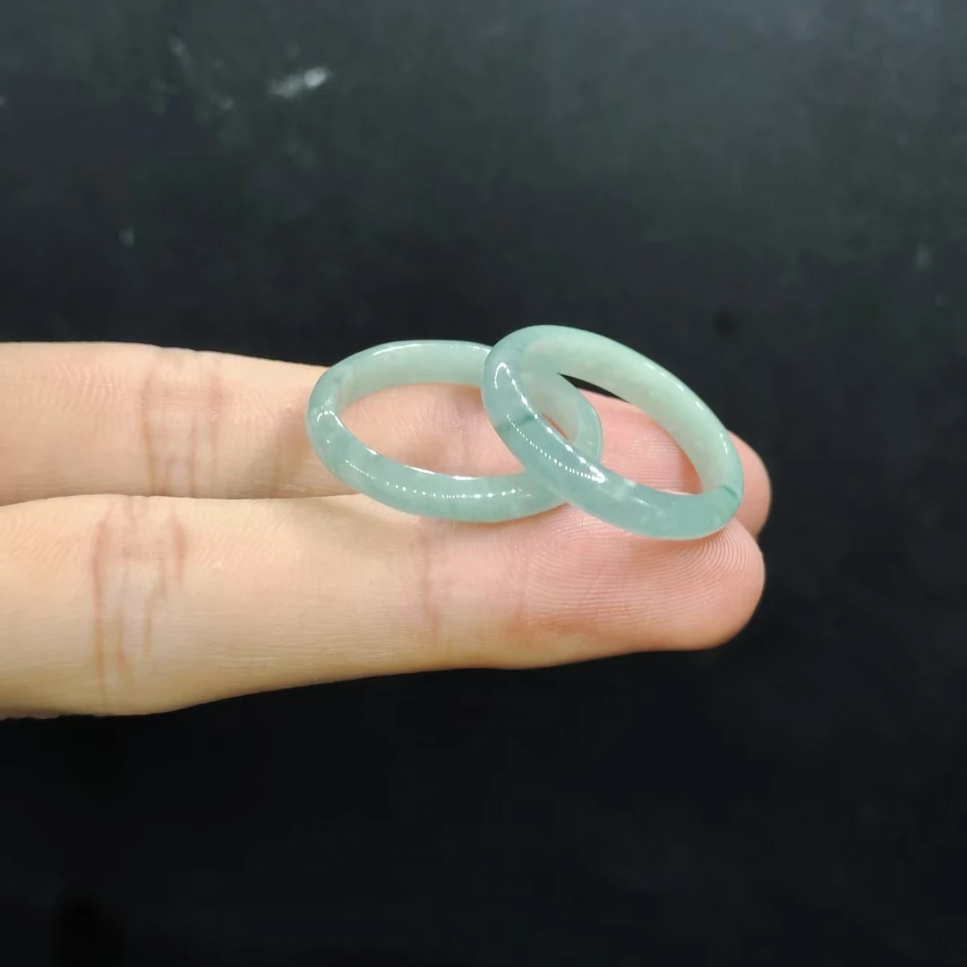 【龙想精选】翡翠戒圈赠皮绳SY06【多样性发其一】均码无圈口