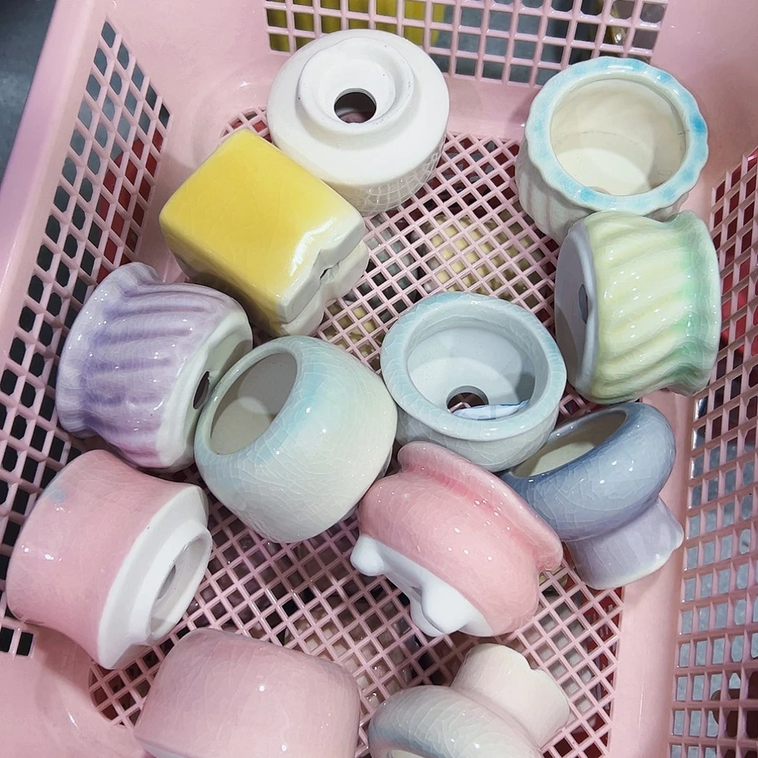 有孔外贸尾单陶瓷花盆凑单10米包邮