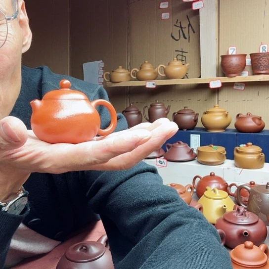 茶壶紫砂翻*皮宜兴紫砂原矿朱泥