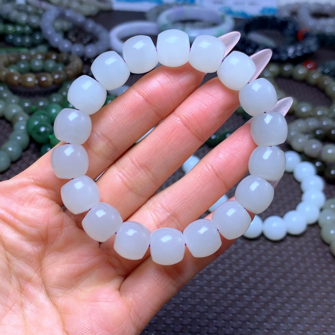 和田玉未镶嵌手串卡12