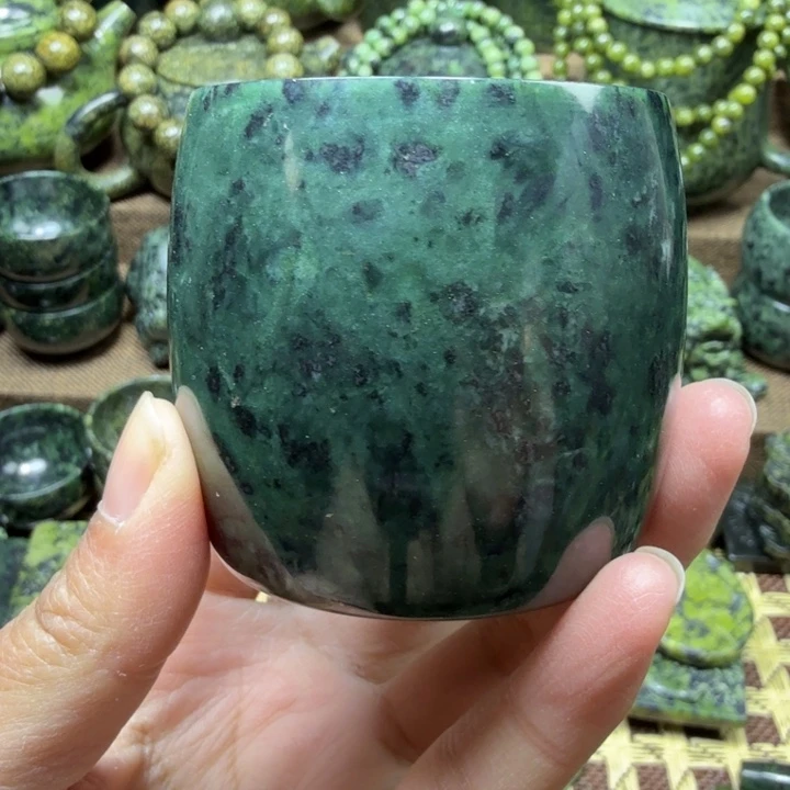 蛇纹石玉未镶嵌药王石能量养生产品