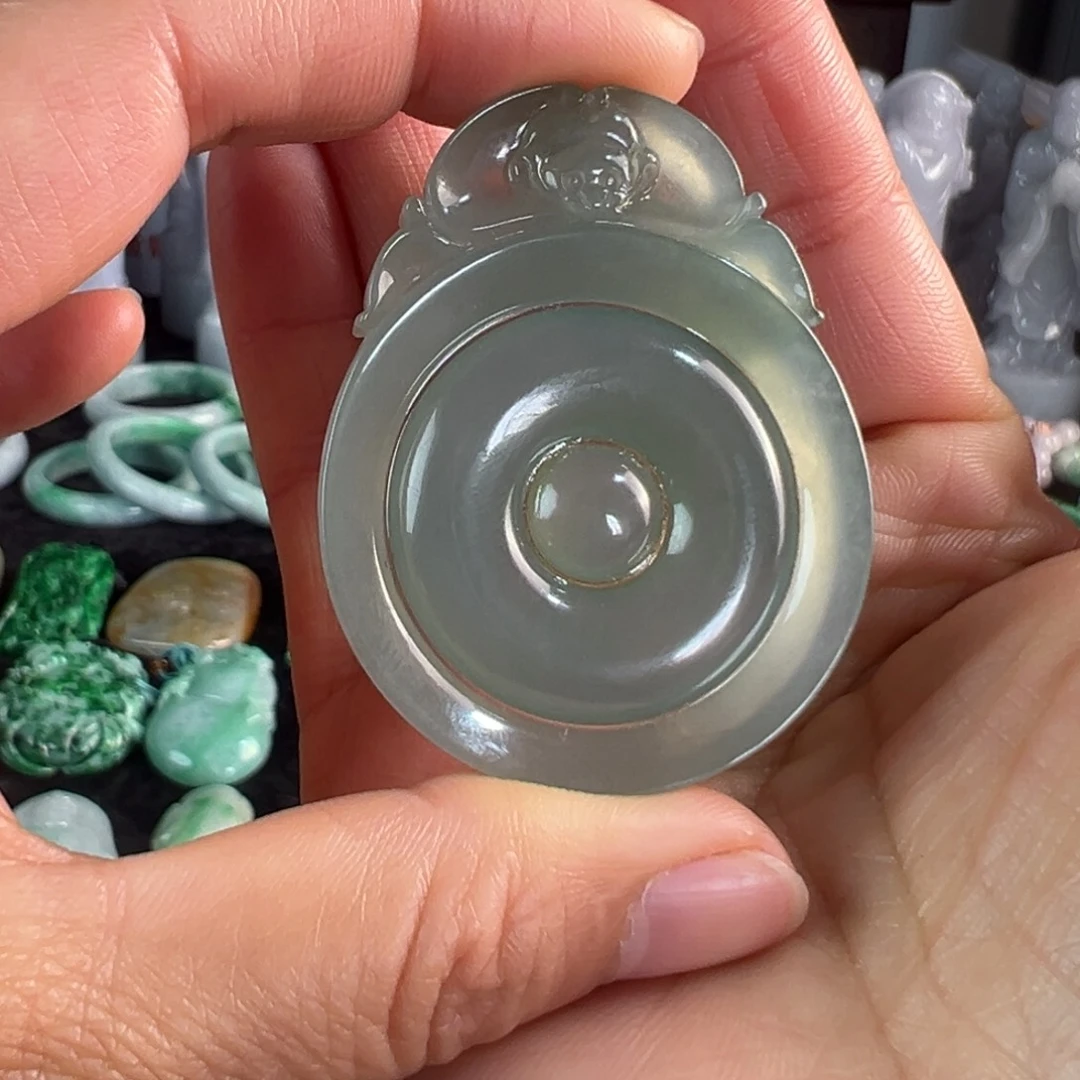 翡翠未镶嵌项圈天然翡翠挂件