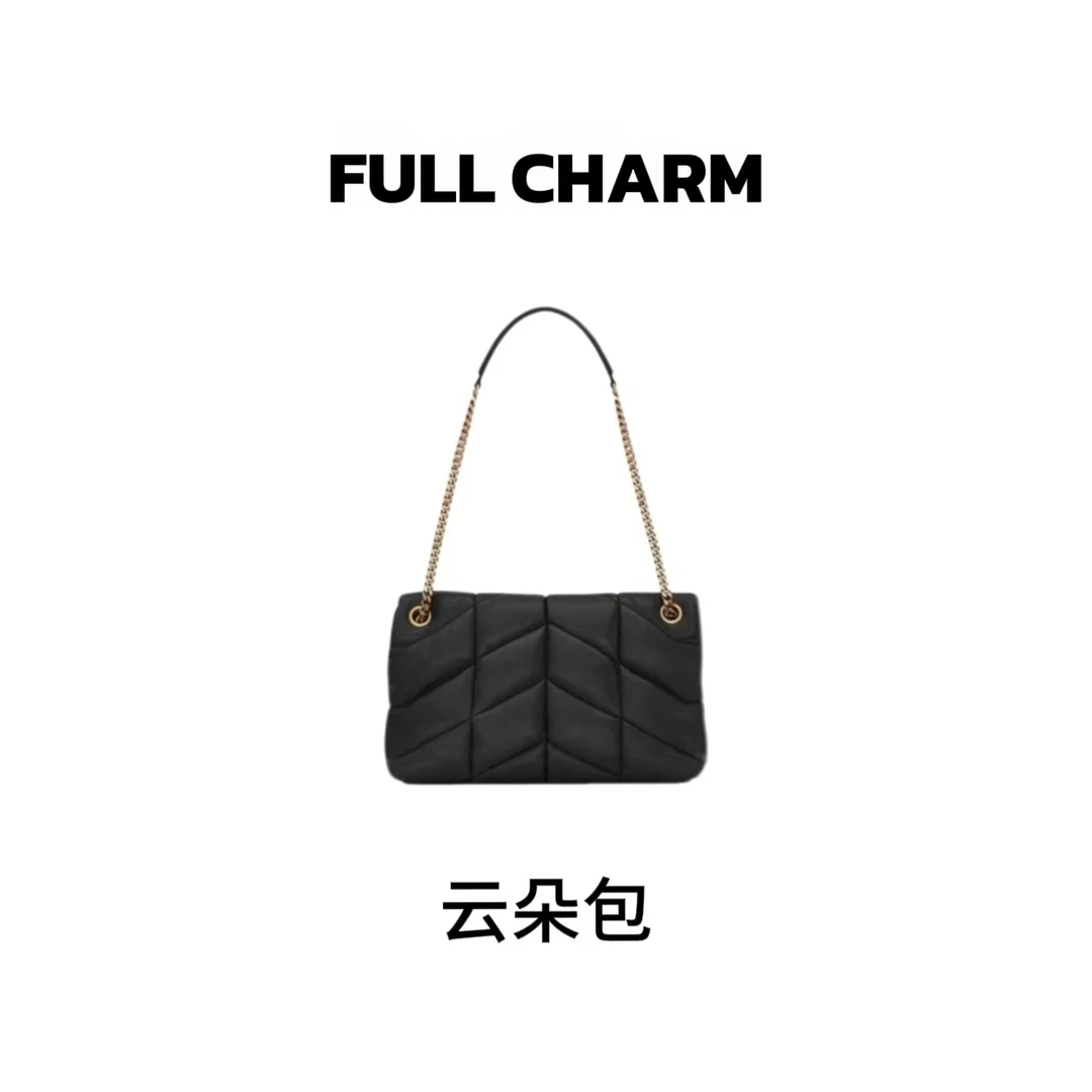 【E888】FULL CHARM-云朵黑-新款大容量女包多功能斜挎包百搭单肩包