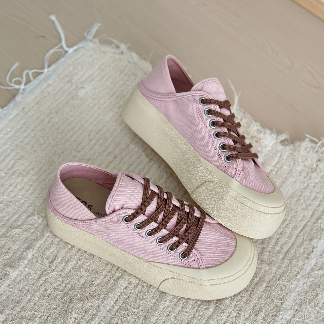 厚底一脚蹬帆布鞋7782-03