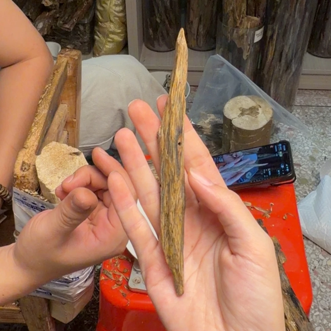 沉香碎屑沉香白棋天然虫漏8克