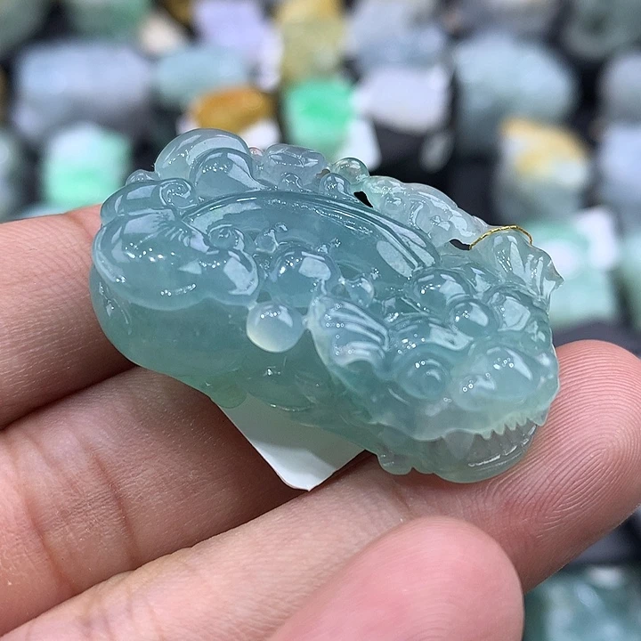 翡翠未镶嵌颈饰天然缅甸翡翠貔貅吊坠