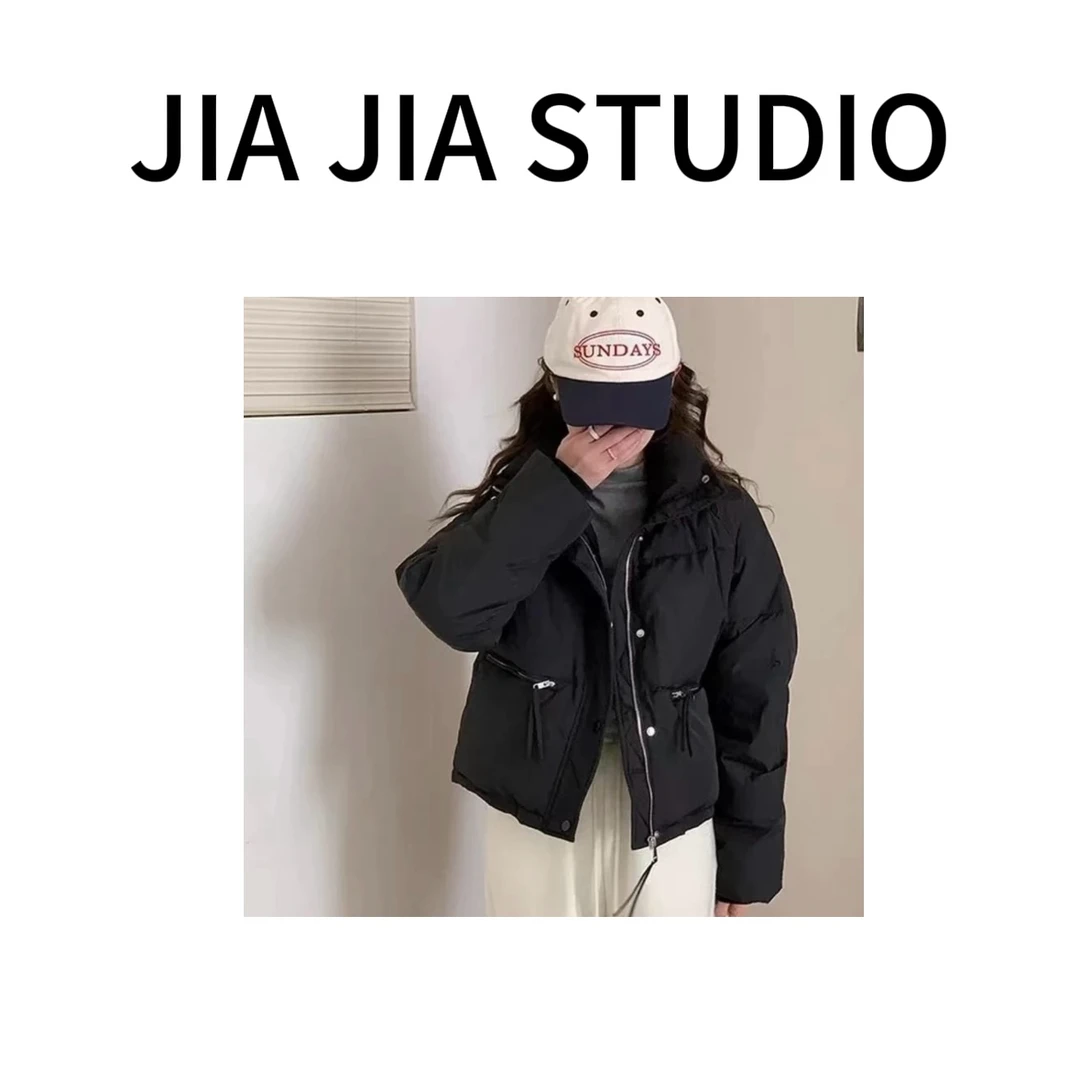 嘉嘉推荐#888【冬季夹棉加厚】时尚百搭立领棉服