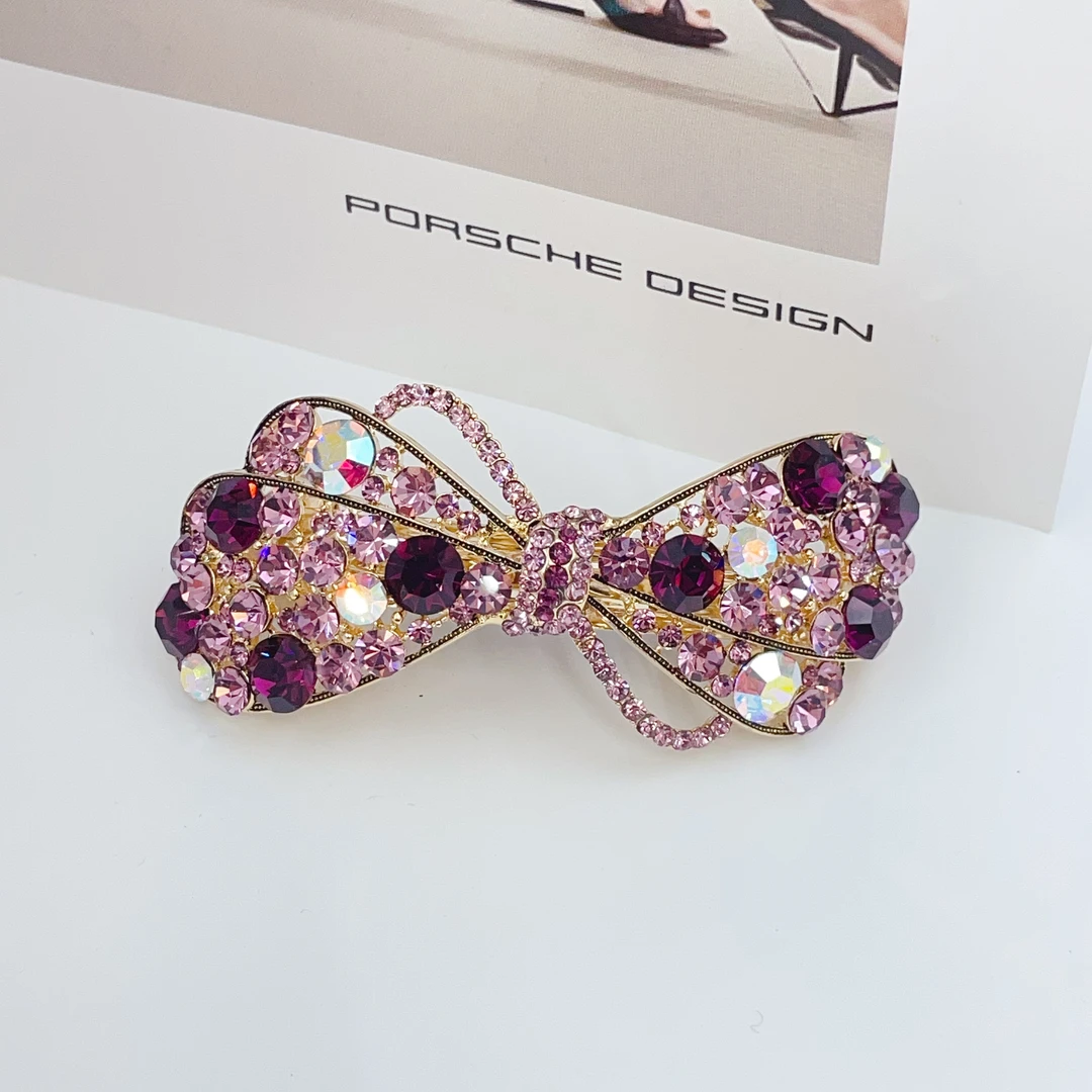 1.3泛思8公分弹簧夹祖母绿韩版轻奢时尚优雅气质发夹