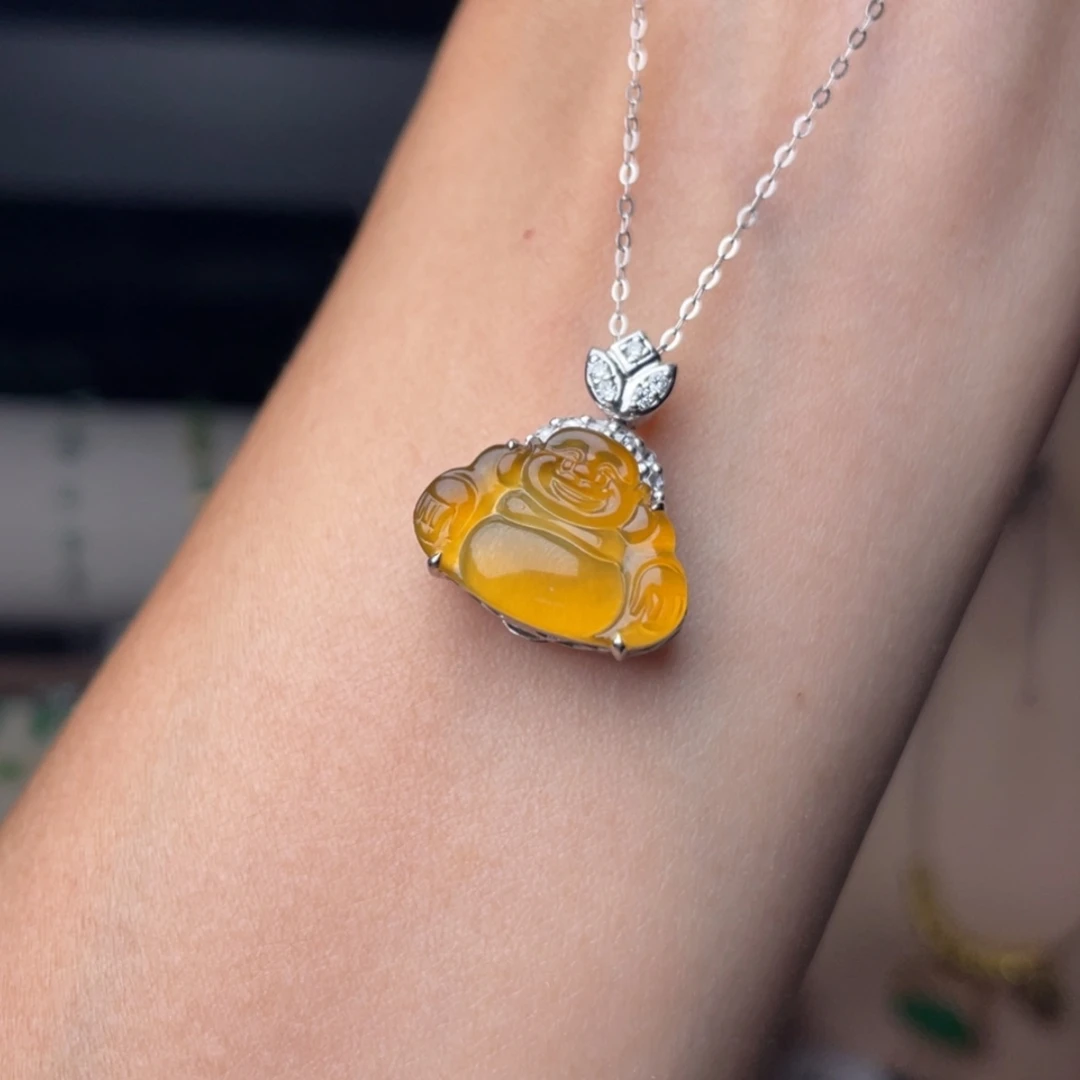 【闪购商品】吊坠(不含链)18K金镶嵌翡翠