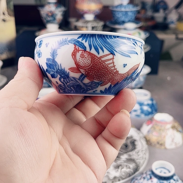 顾老师青花主人杯