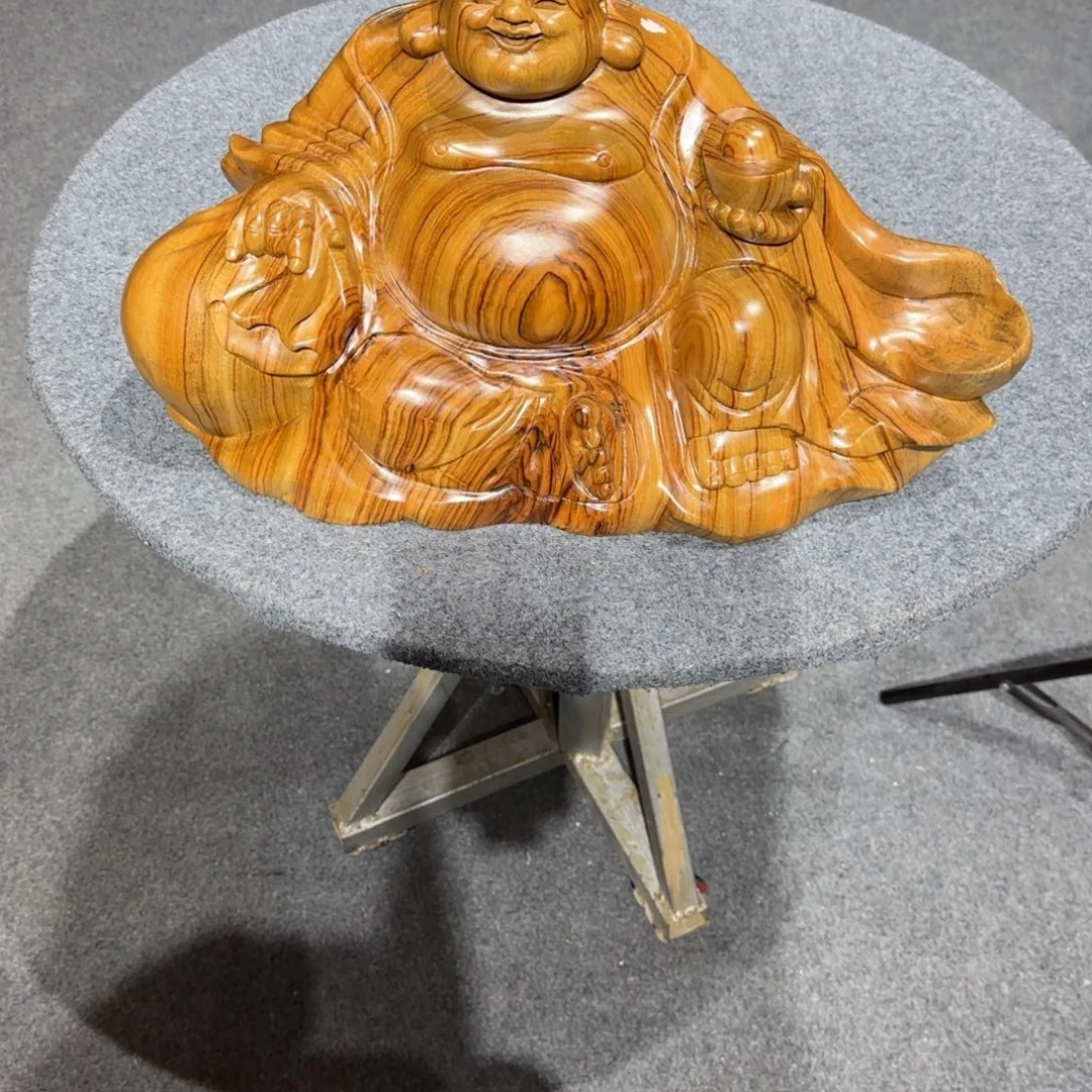 香樟木李*东弥勒佛实木摆件