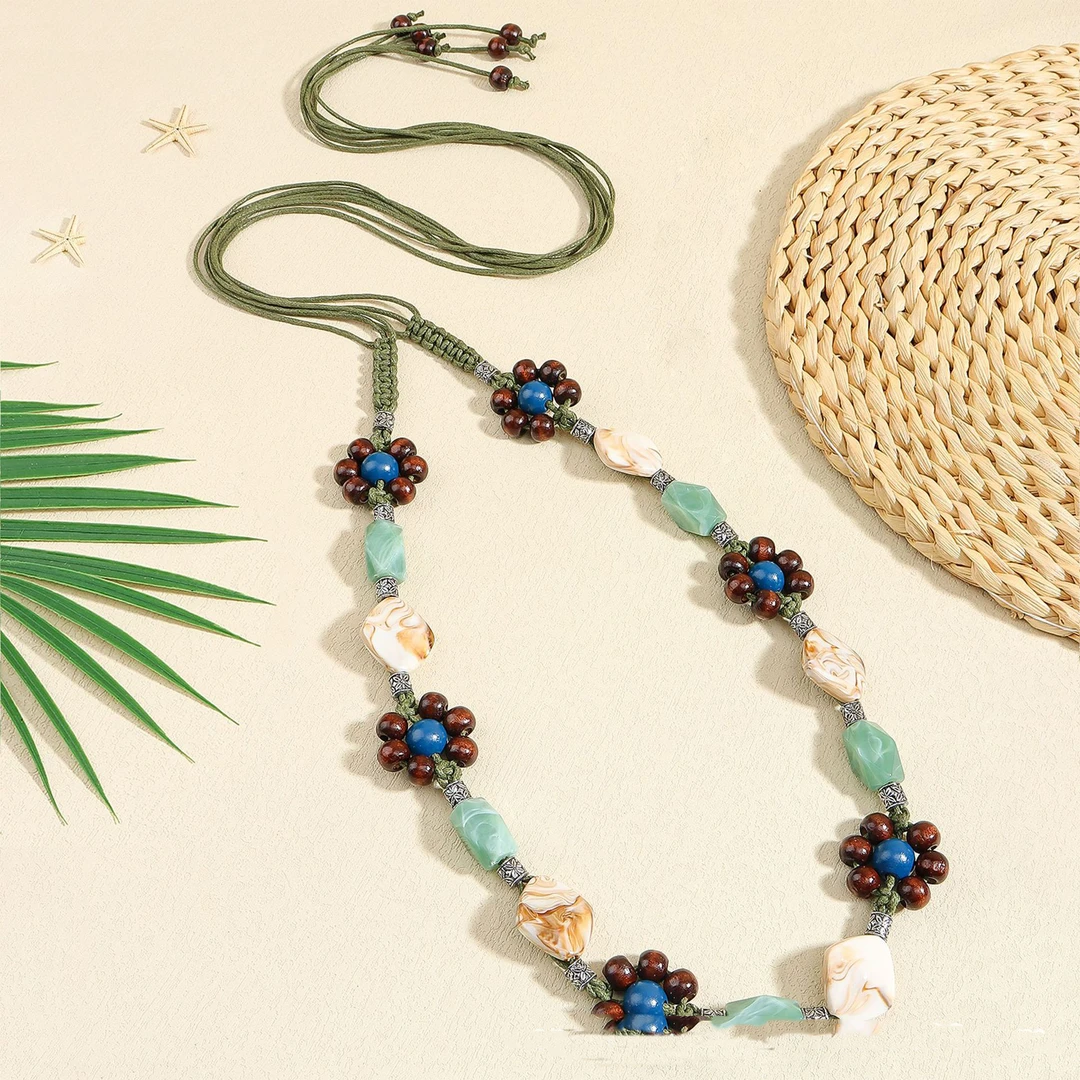 女腰链波西米亚复古民族风长裙配百搭装饰细腰带连衣裙子编织腰绳