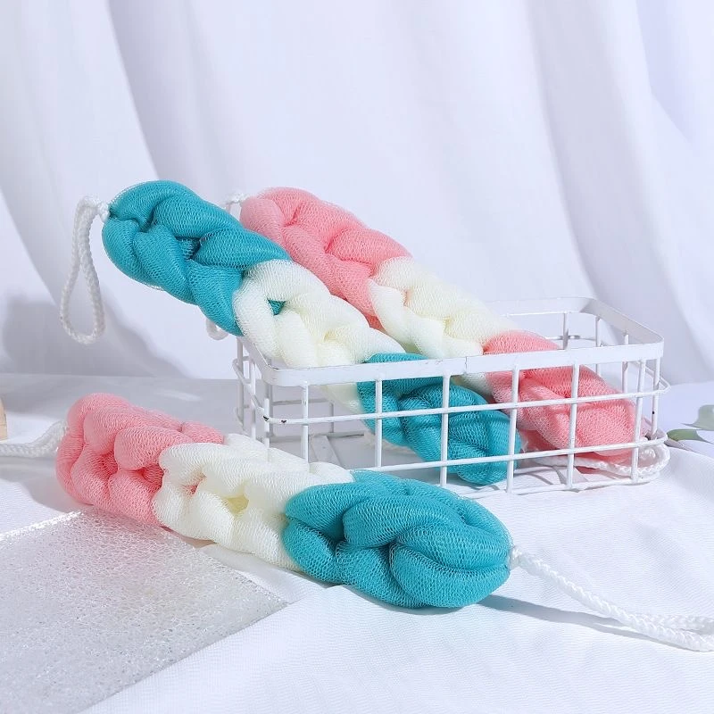 九节沐浴条洗浴球可拉伸搓背条起泡PE网大号长条浴擦柔软泡澡高档