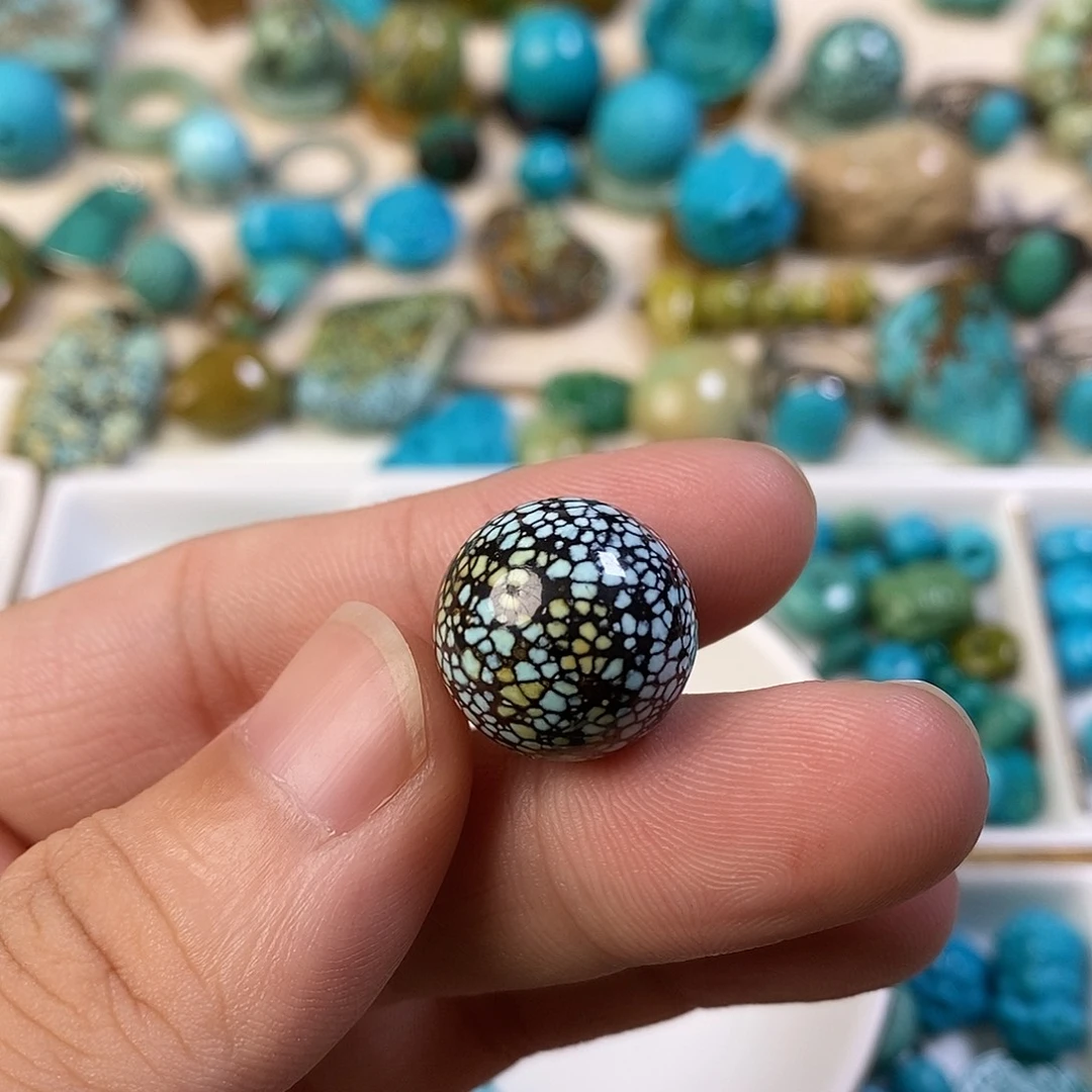 绿松石未镶嵌圆珠