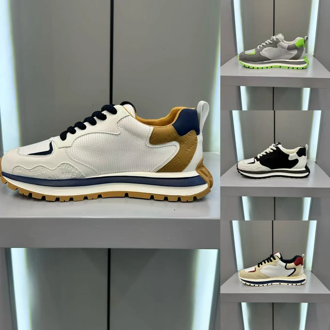 潮牌低帮网面阿甘鞋2025春夏新款透气软底舒适百搭增高休闲男鞋