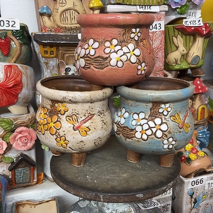 粗陶材质多肉花盆