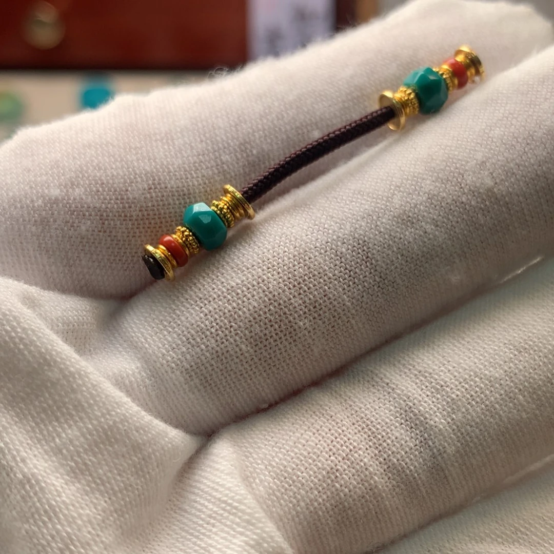 绿松石18K金镶嵌配饰