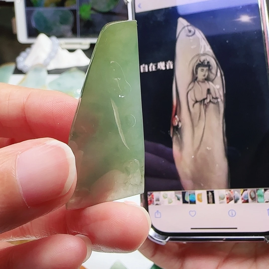 定制翡翠未镶嵌缅甸翡翠挂件