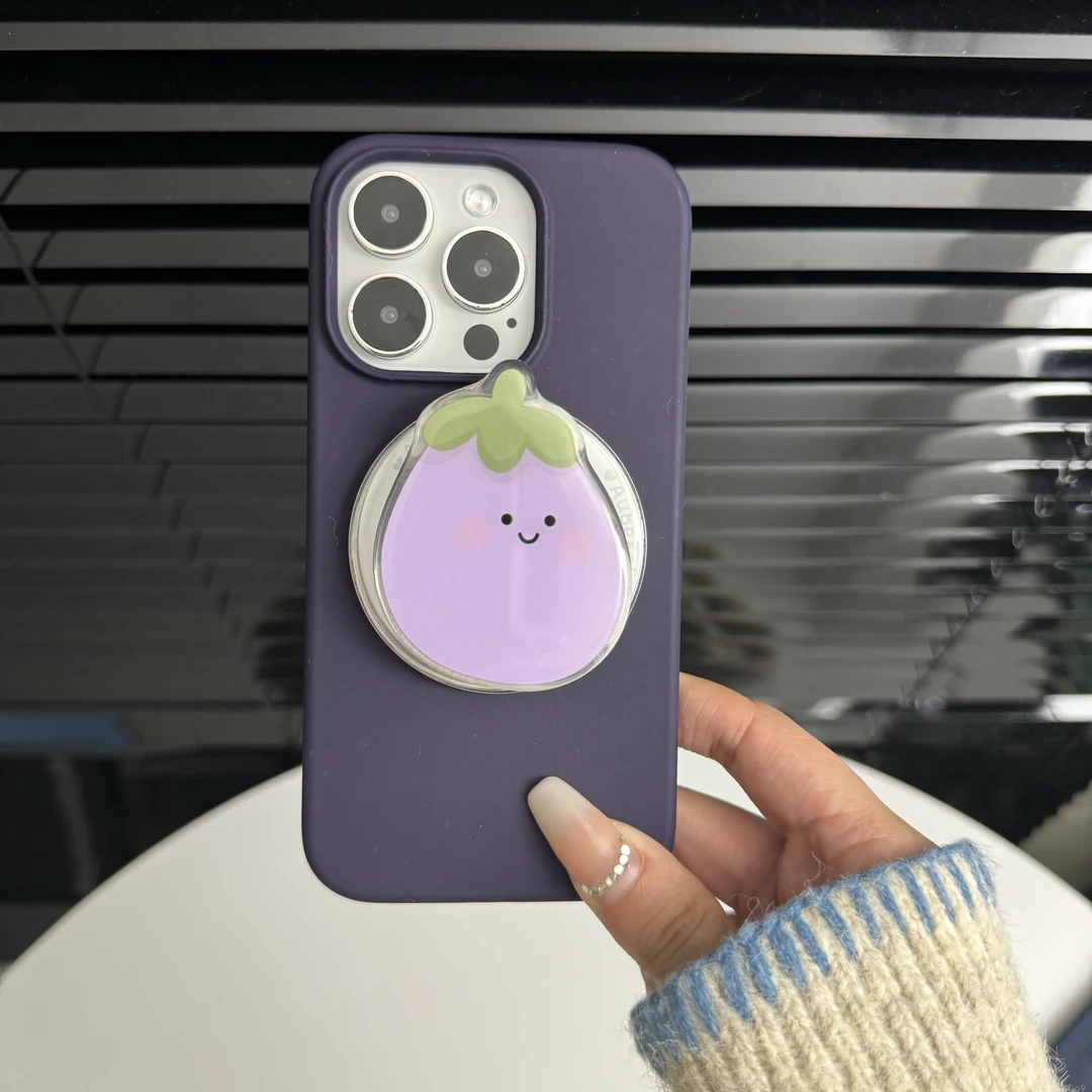 暗夜紫色液态磁吸硅胶手机壳简约适用15pro/14/13/12防摔高级max