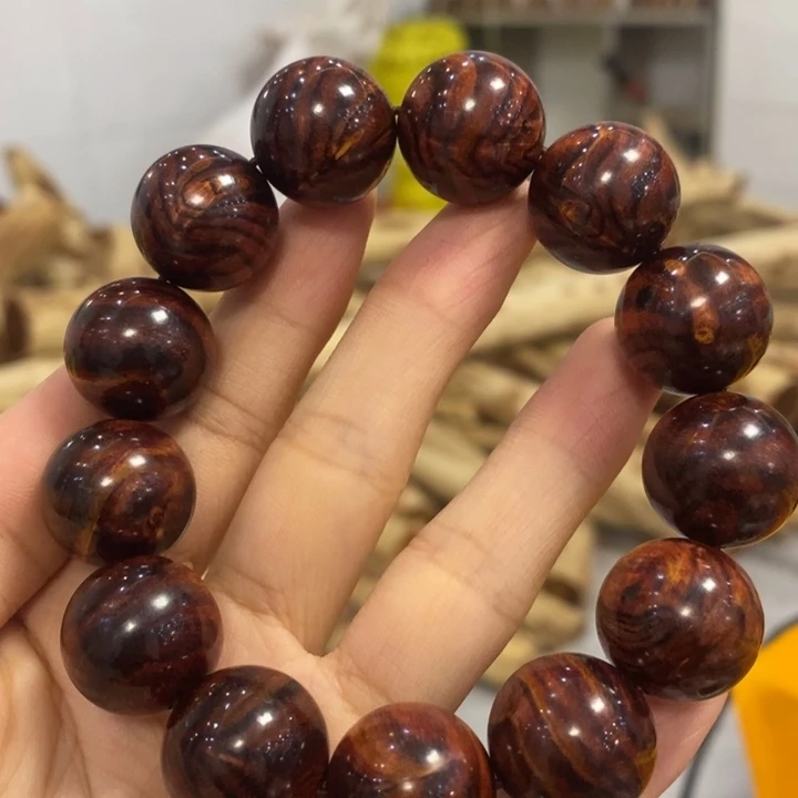 成套家具花梨木类海南黄花梨手串1.8留疤