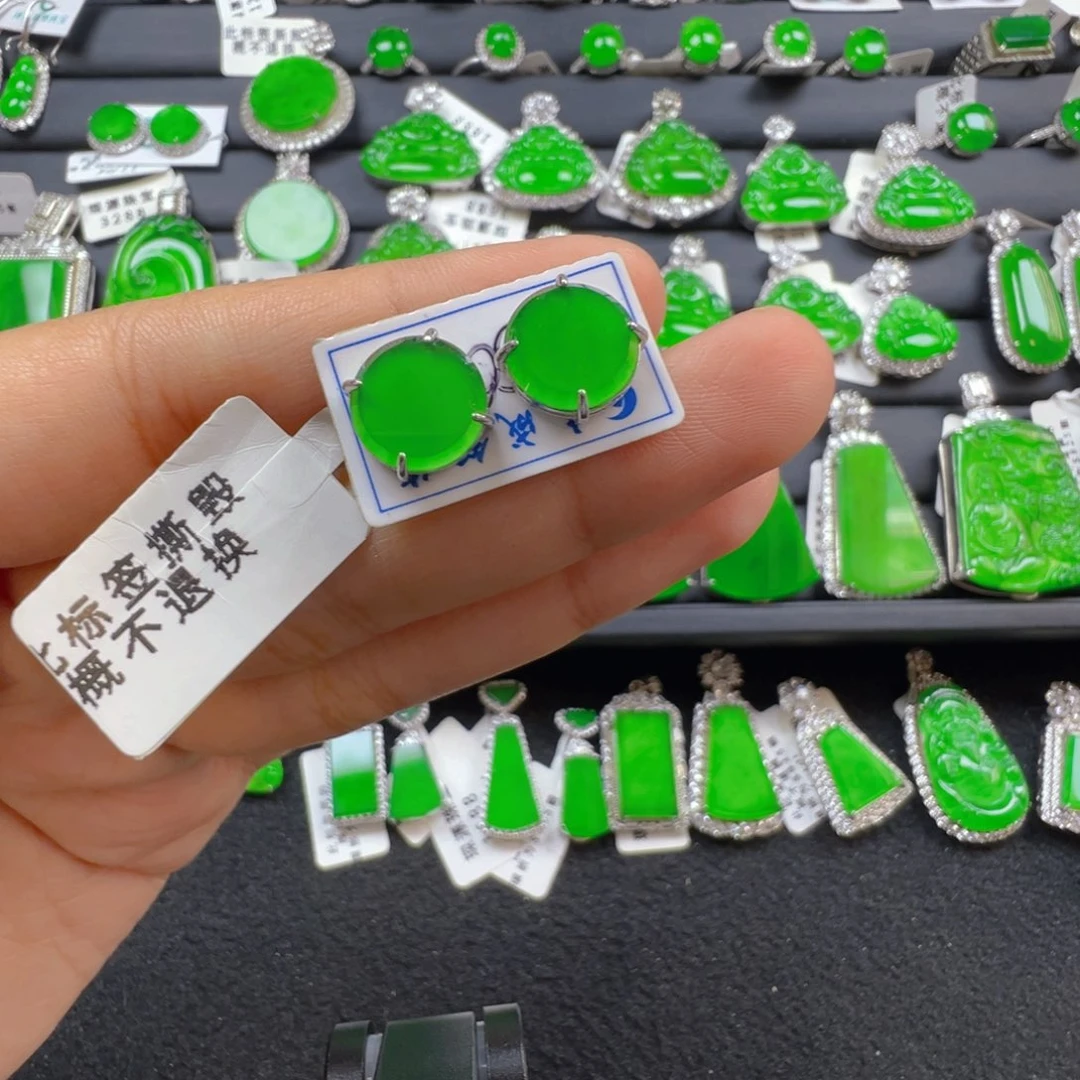 翡翠银S925镶嵌颈饰