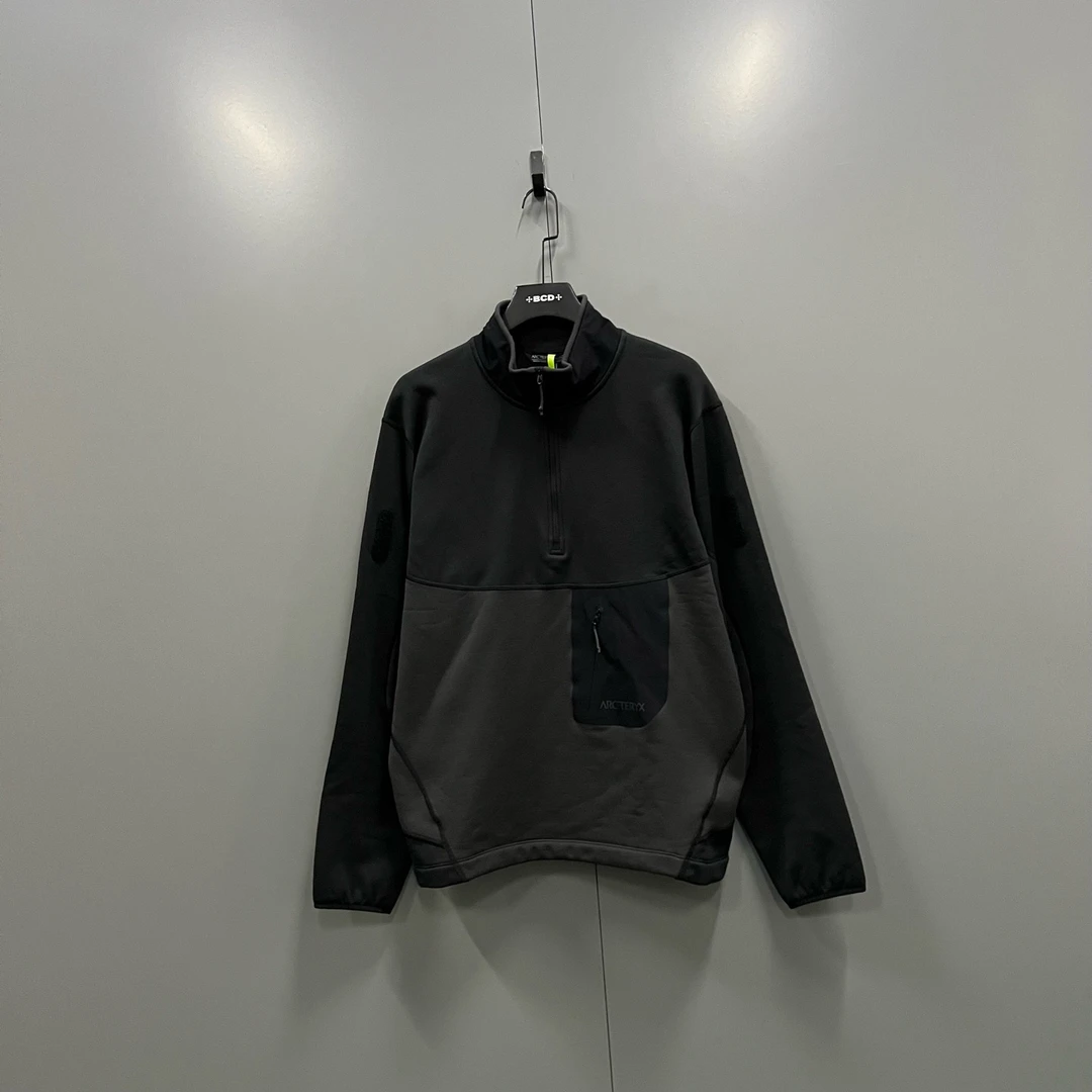 99新 ARC'TERYX/始祖鸟 (ll) 字母logo半拉链卫衣 L码/609781