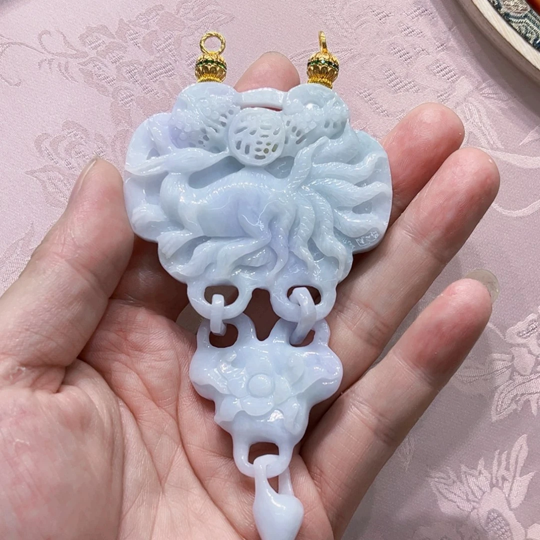 吊坠(赠链)合金翡翠代编织