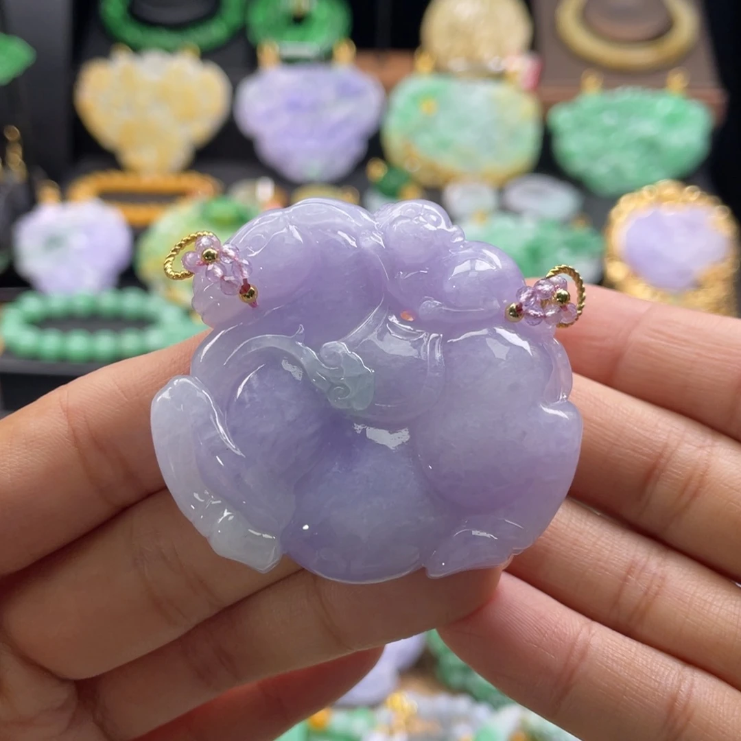 翡翠未镶嵌颈饰代编织