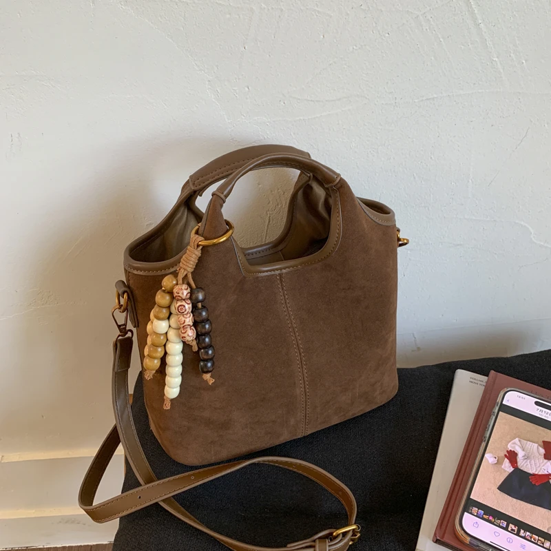 {有小包}美拉德软子母水桶包斜跨包2025新款潮时尚百搭手提小包包